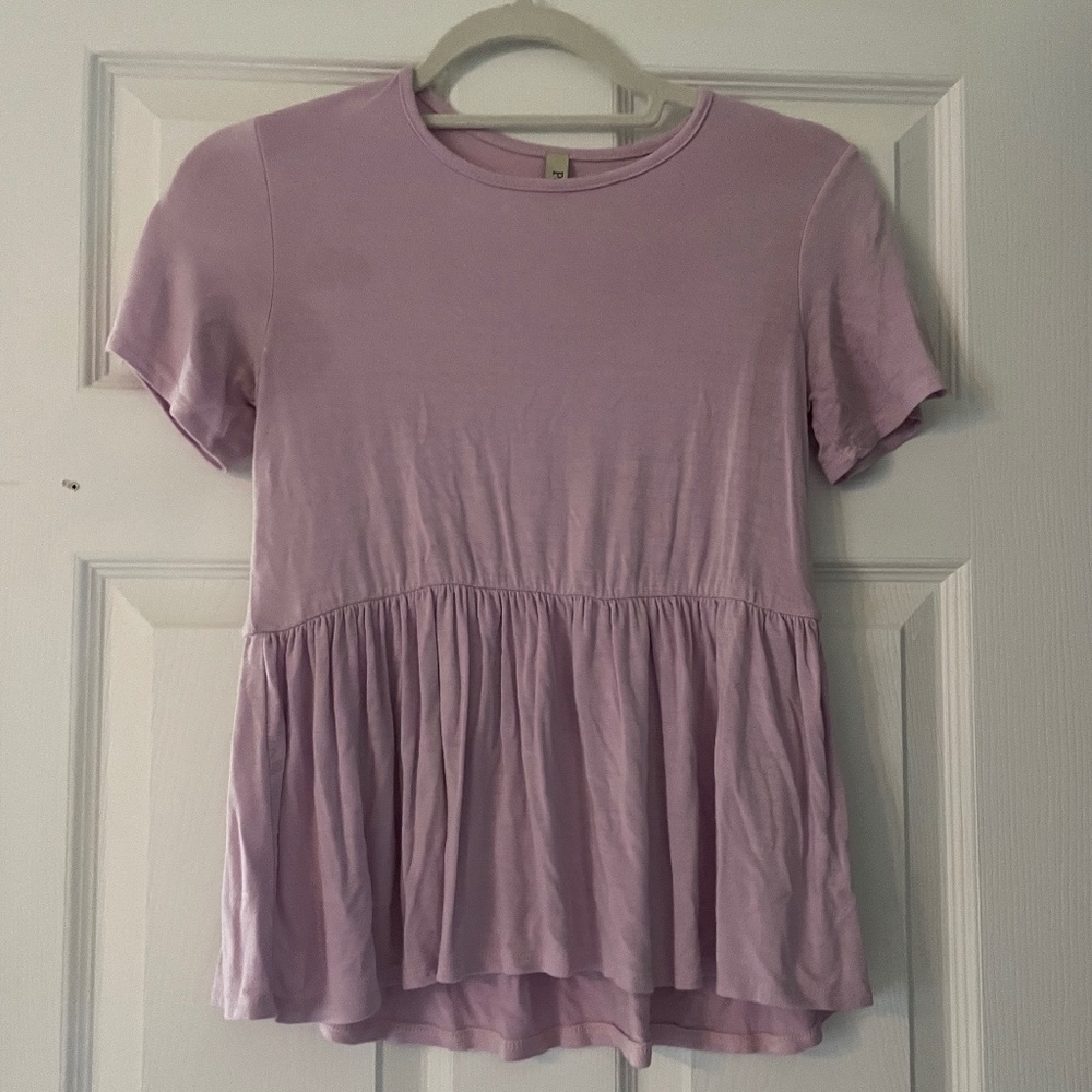 Lilac Peplum Pomelo Rayon blouse size small